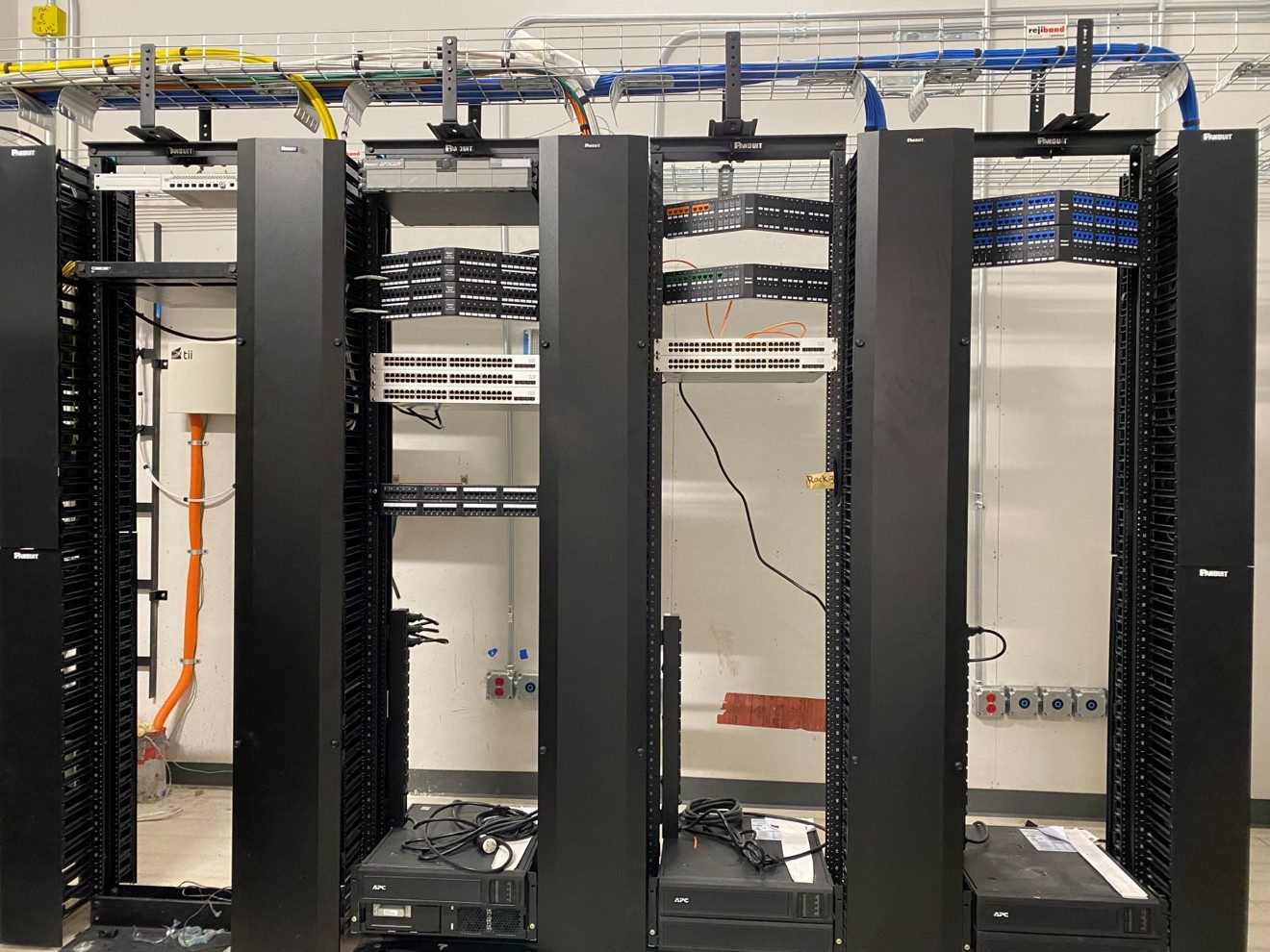 Network rack and hardware connectivity setup